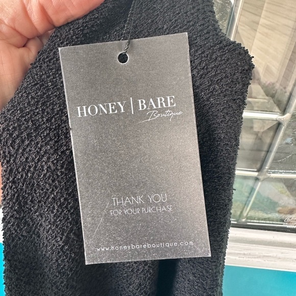 NWT Promesa front wrap tie cardigan in black with white detailing - Picture 6 of 13